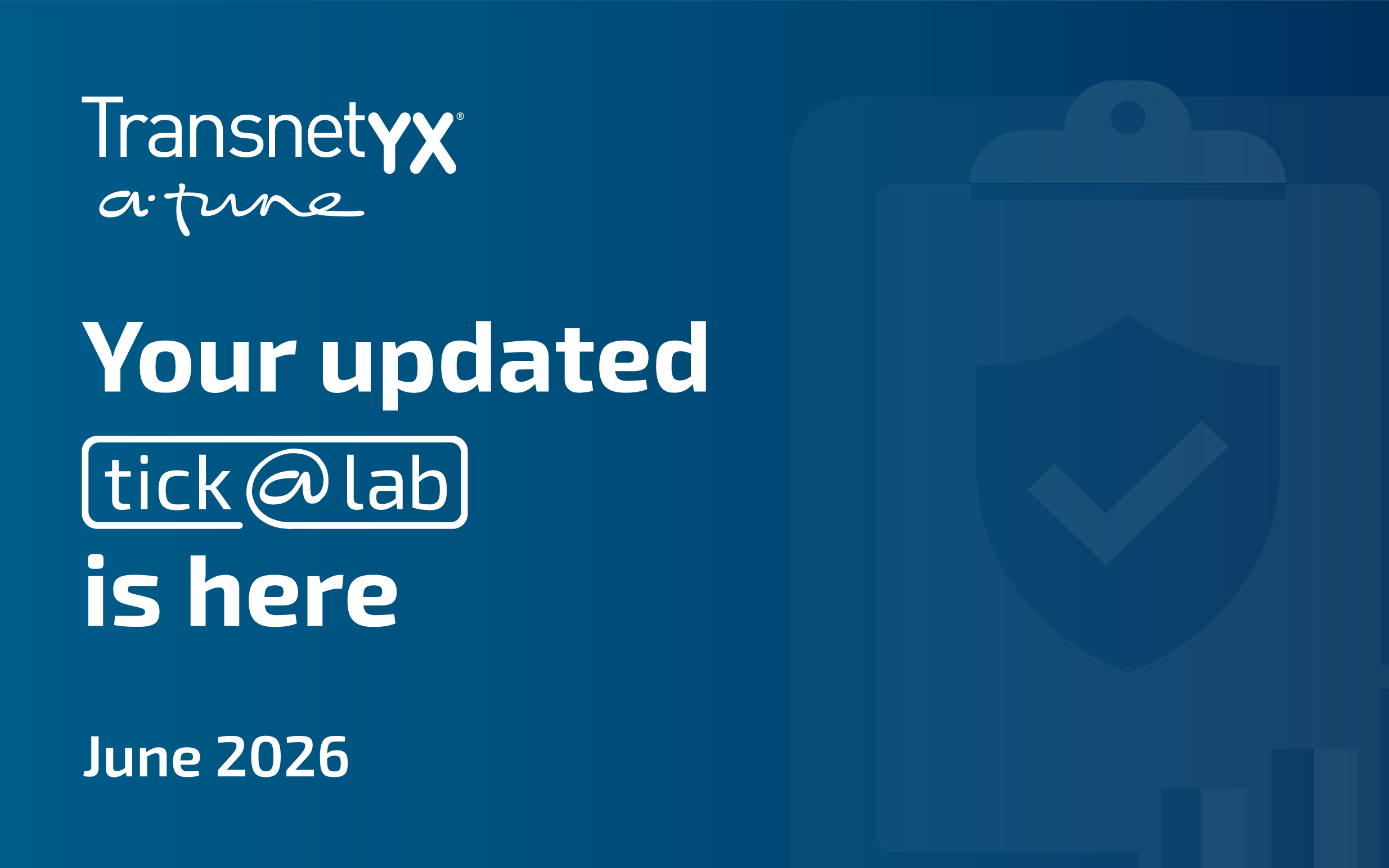 Your updated tick@lab is here